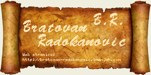 Bratovan Radokanović vizit kartica